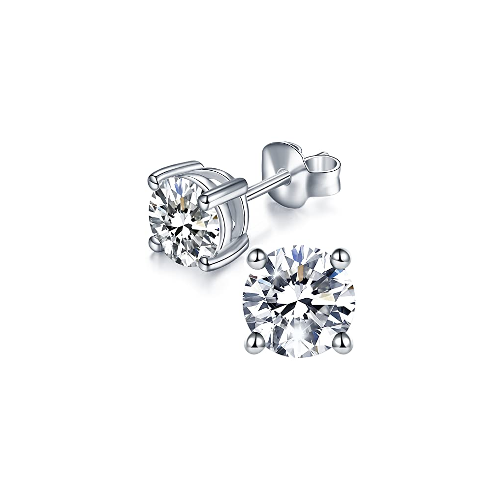 Evans Novapinnacle Jewelry Stud Earrings White