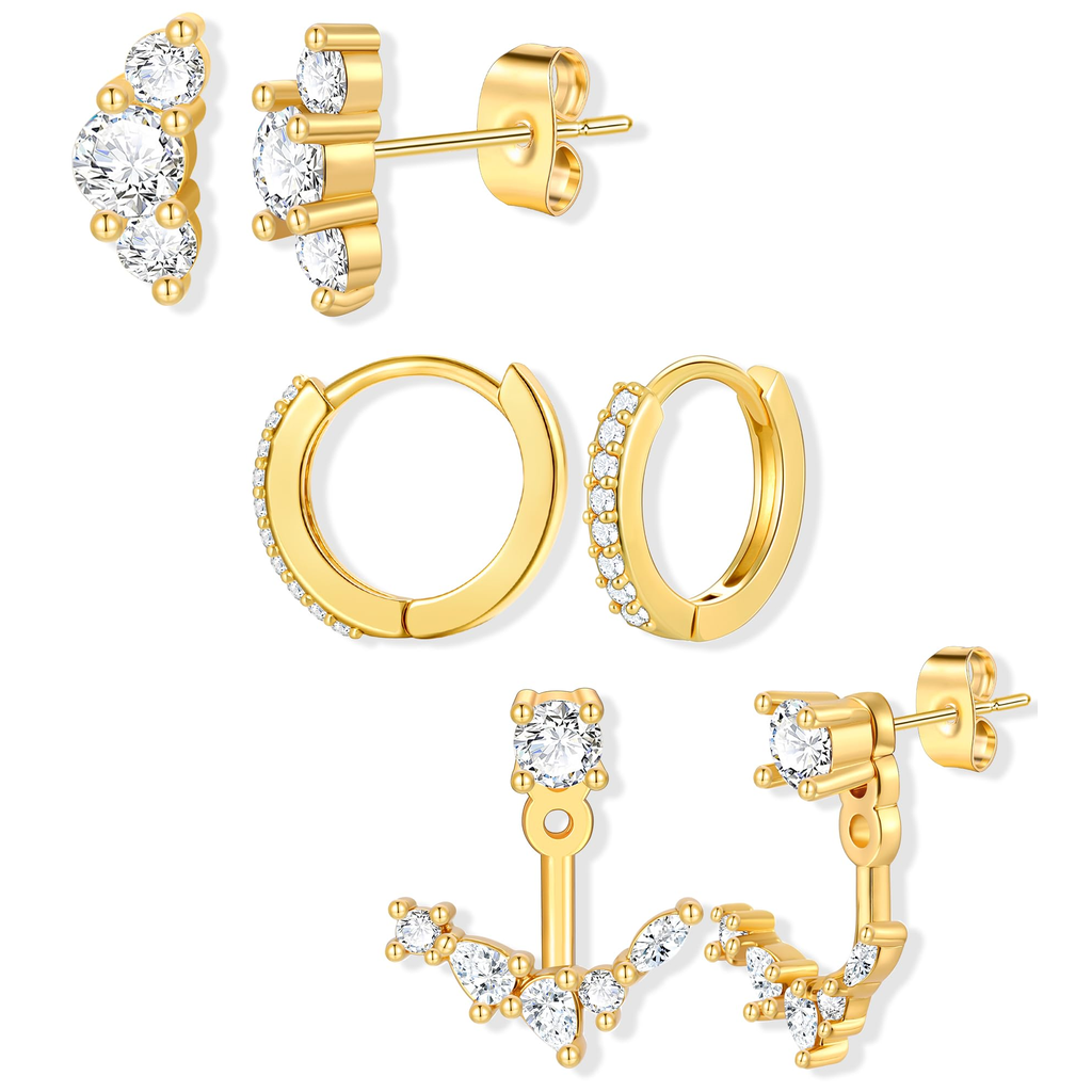 Evans Novapinnacle Jewelry Assorted Stud Earrings Gray