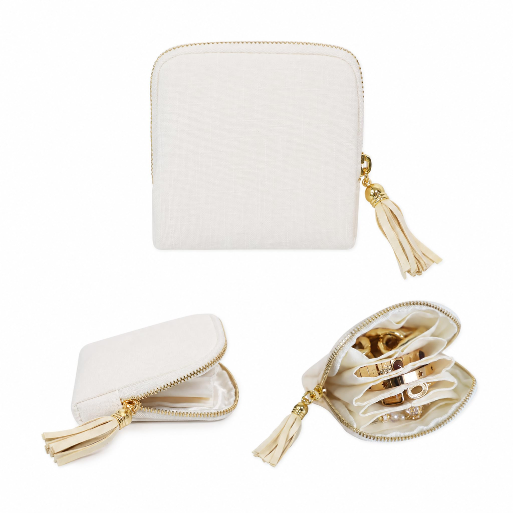 Evans Novapinnacle Jewelry Mini Jewelry Pouch White